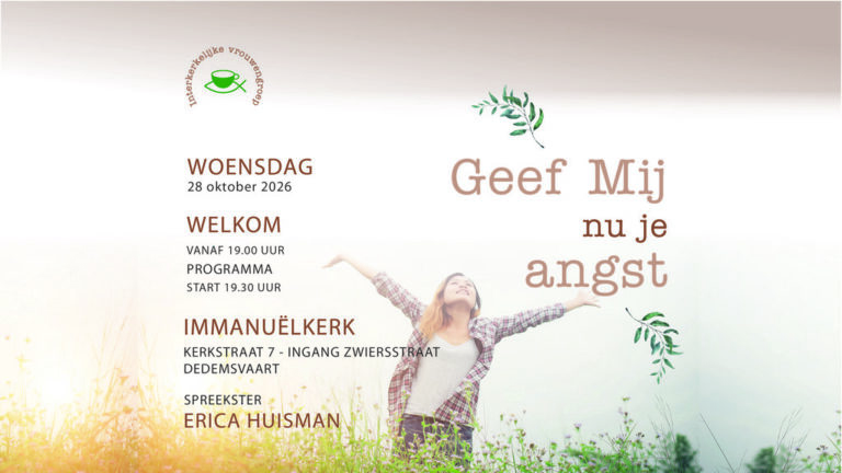 Geef mij nu je angst — lezing in Hardenberg