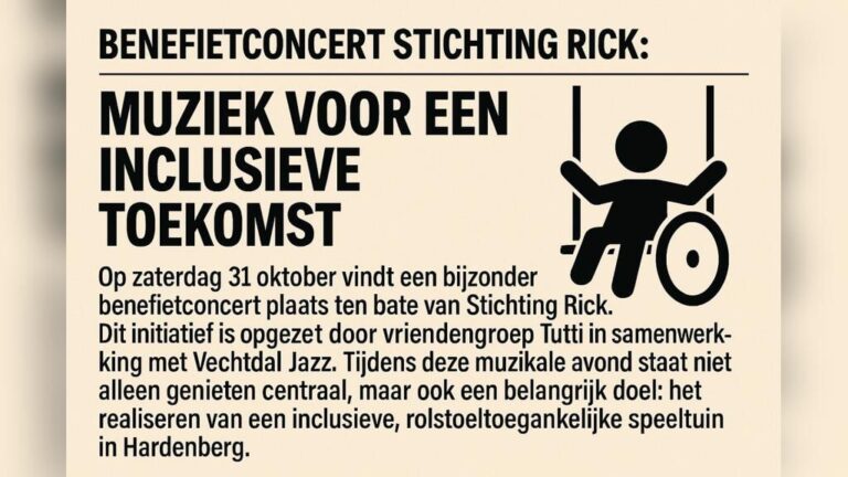 Benefietconcert Stichting Rick — muziek in Hardenberg